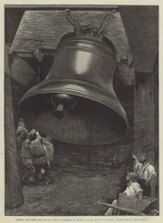 Testen der großen Glocke für die St. Paul